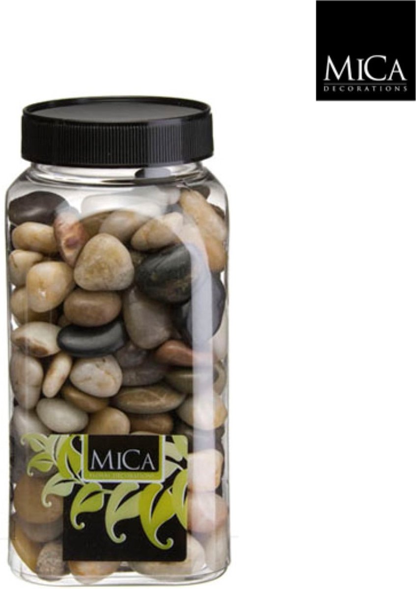 3 stuks - Mica Decorations - Stenen bruin fles 1 kilogram mini