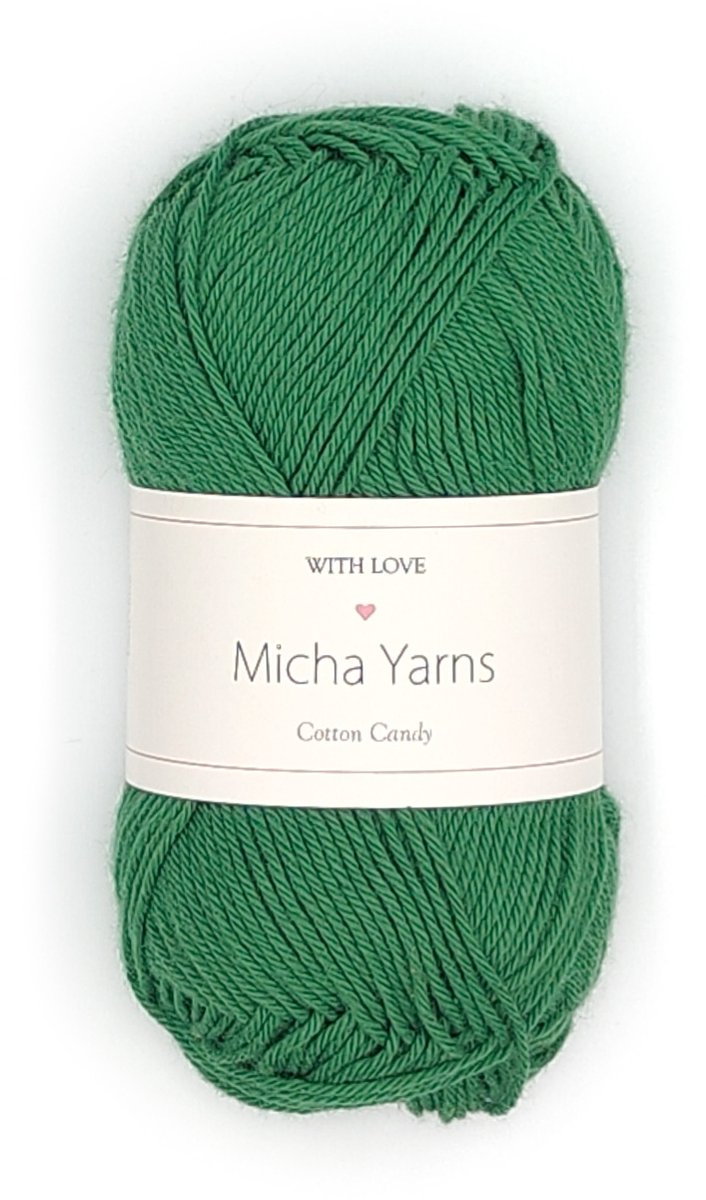 Micha Yarns - 100% katoen haakgaren - 5 bollen haakkatoen - 5 x 50gram - 170meter per bol - Bos Groen (018)