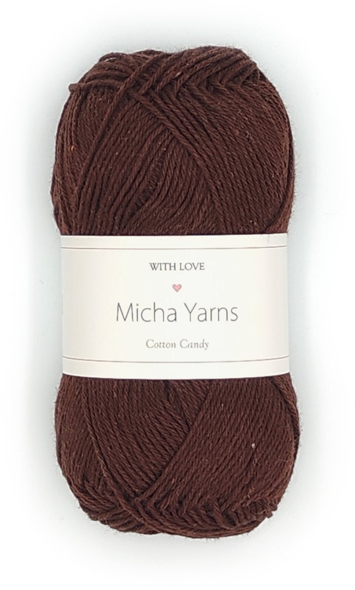 Micha Yarns - 100% katoen haakgaren - 5 bollen haakkatoen - 5 x 50gram - 170meter per bol - Bruin (021)