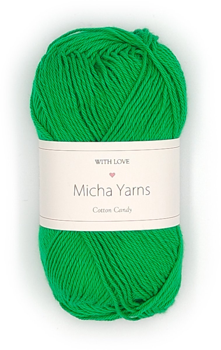 Micha Yarns - 100% katoen haakgaren - 5 bollen haakkatoen - 5 x 50gram - 170meter per bol - Gras Groen (016)