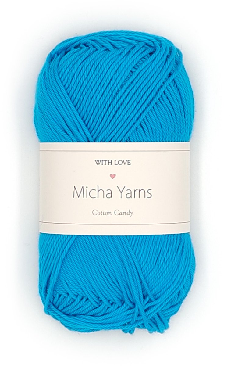 Micha Yarns - 100% katoen haakgaren - 5 bollen haakkatoen - 5 x 50gram - 170meter per bol - Lucht Blauw (013)
