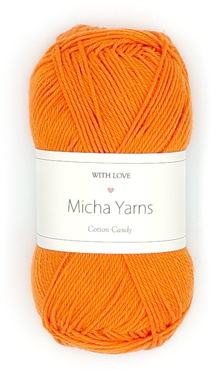 Micha Yarns - 100% katoen haakgaren - 5 bollen haakkatoen - 5 x 50gram - 170meter per bol - Oranje (006)