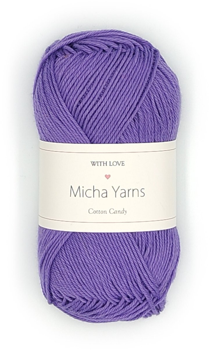 Micha Yarns - 100% katoen haakgaren - 5 bollen haakkatoen - 5 x 50gram - 170meter per bol - Paars (012)