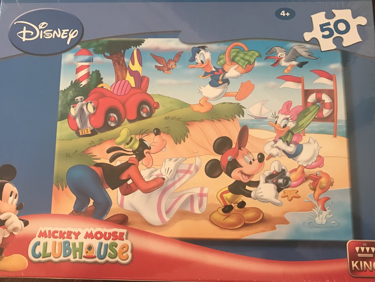 puzzel 50 stukjes Mickey Mouse Clubhuis aan het strand