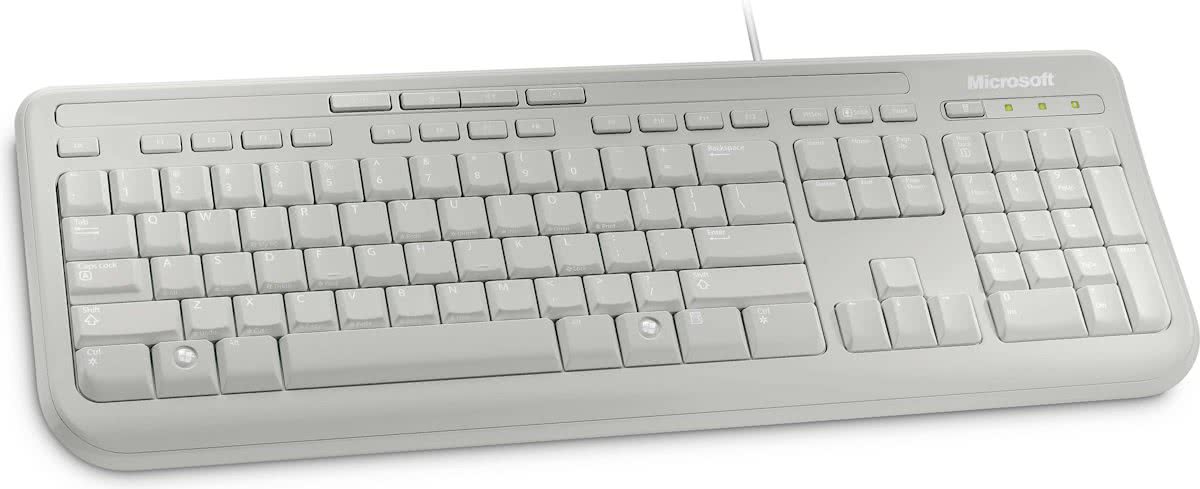 Microsoft Wired 600 - Toetsenbord - Qwerty - Wit