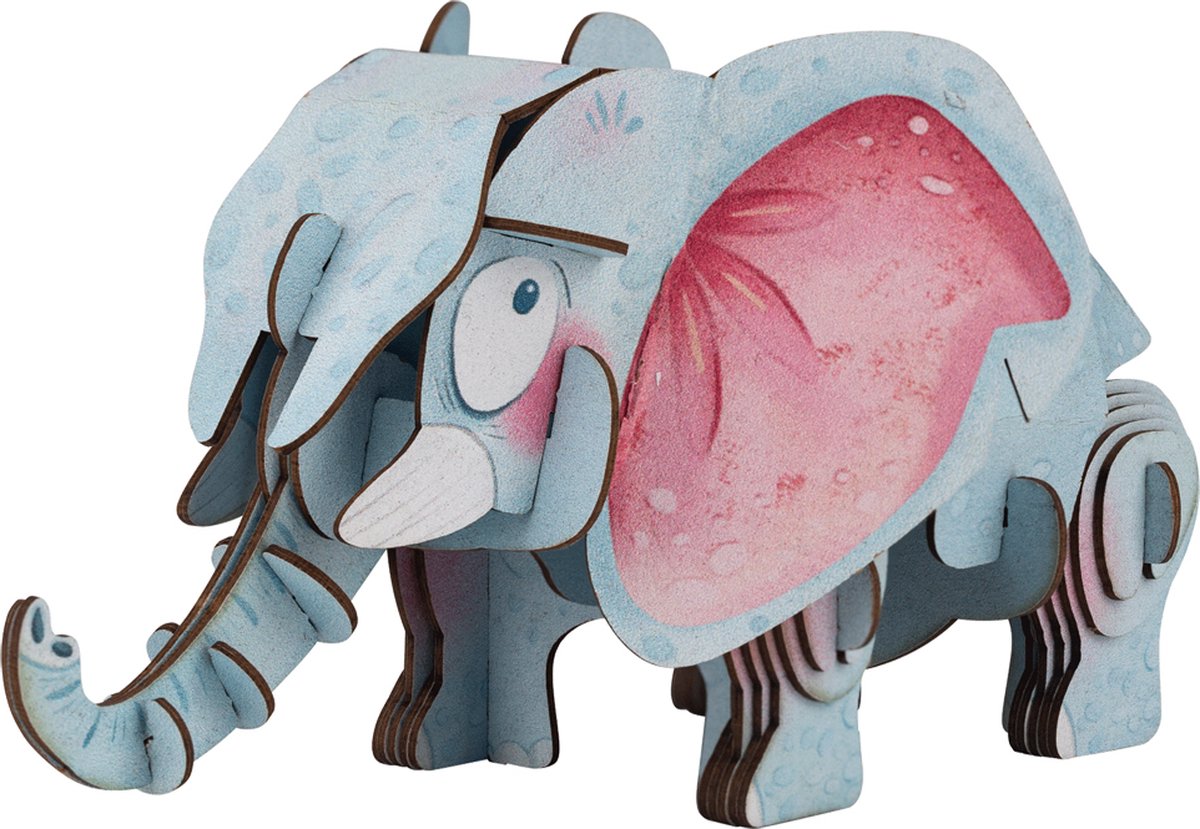 Mieredu 3D puzzel Afrikaanse olifant educatief speelgoed karton.