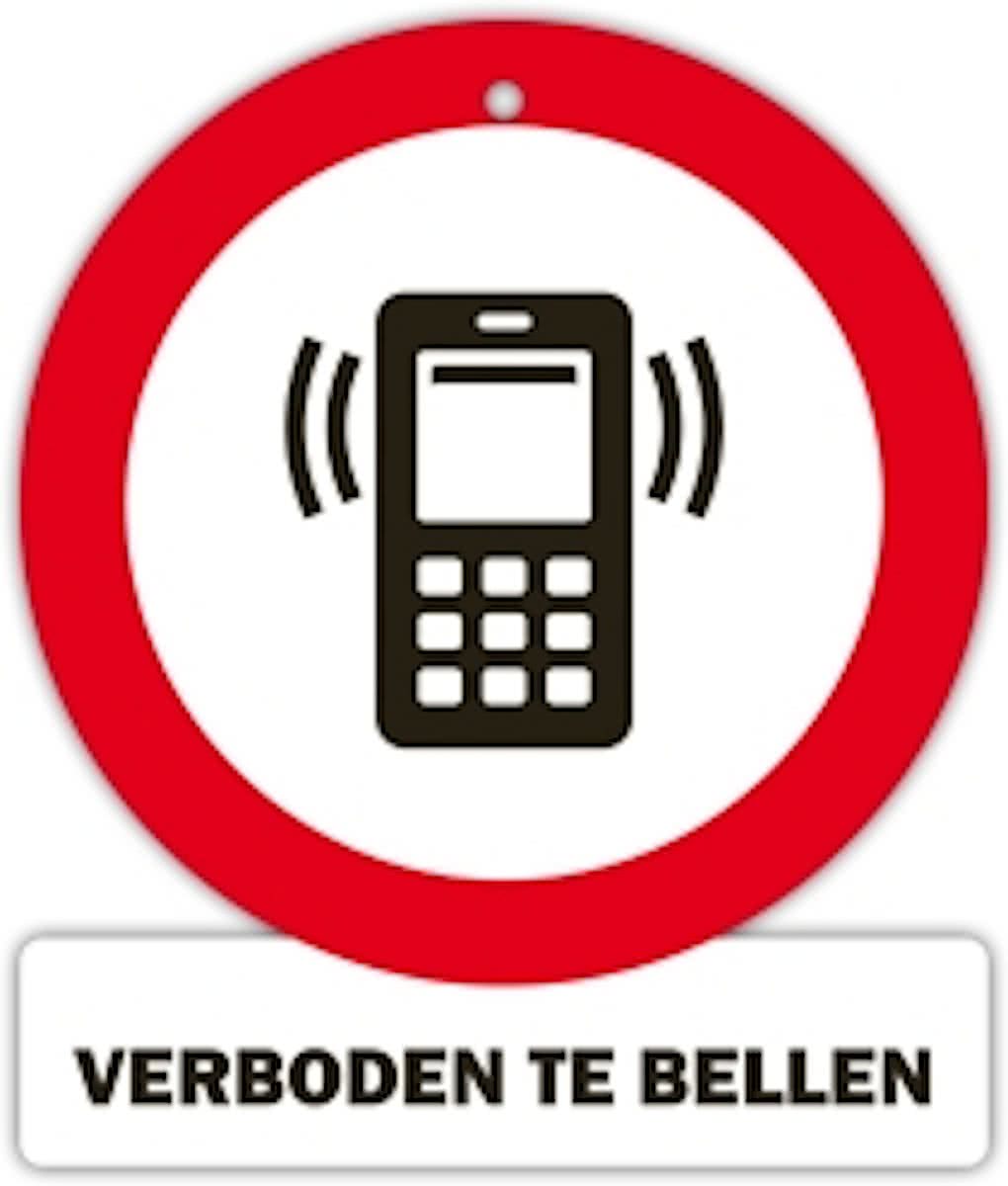 verkeersbord - verboden te bellen