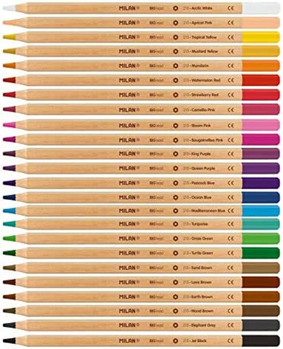 Kleurpotloden Milan Multicolour 24 Onderdelen