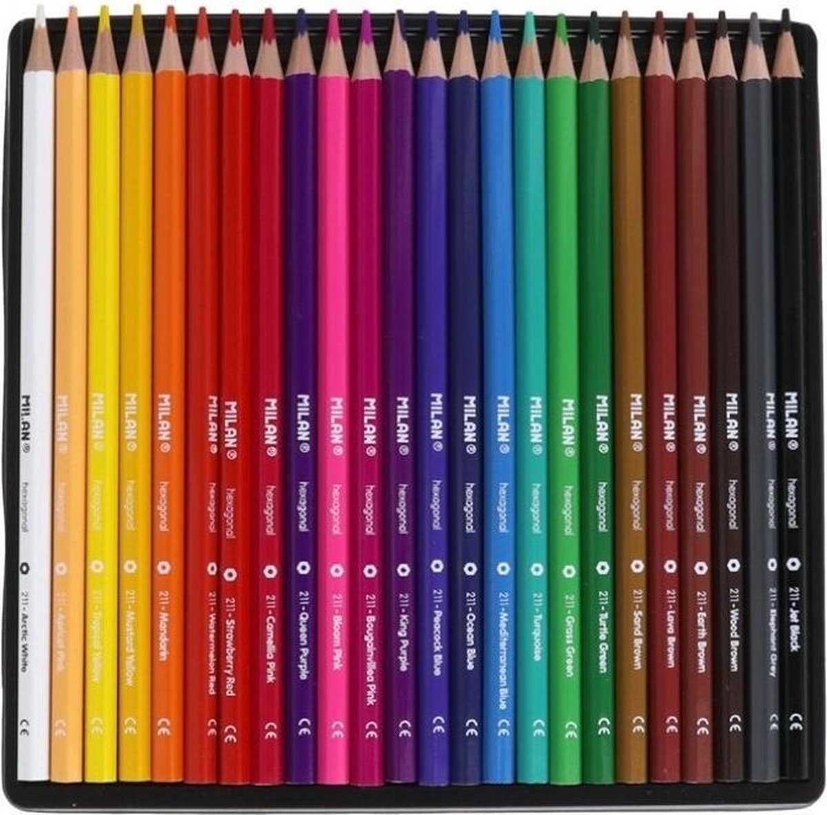 Milan Kleurpotloden Hexagonal 17,5 Cm Hout 24 Stuks