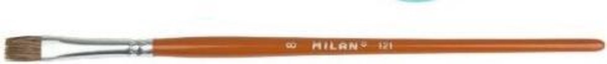 Milan Verfpenseel 121 Serie 8,1 Mm 18,2 Cm Hout Bruin Nr. 8