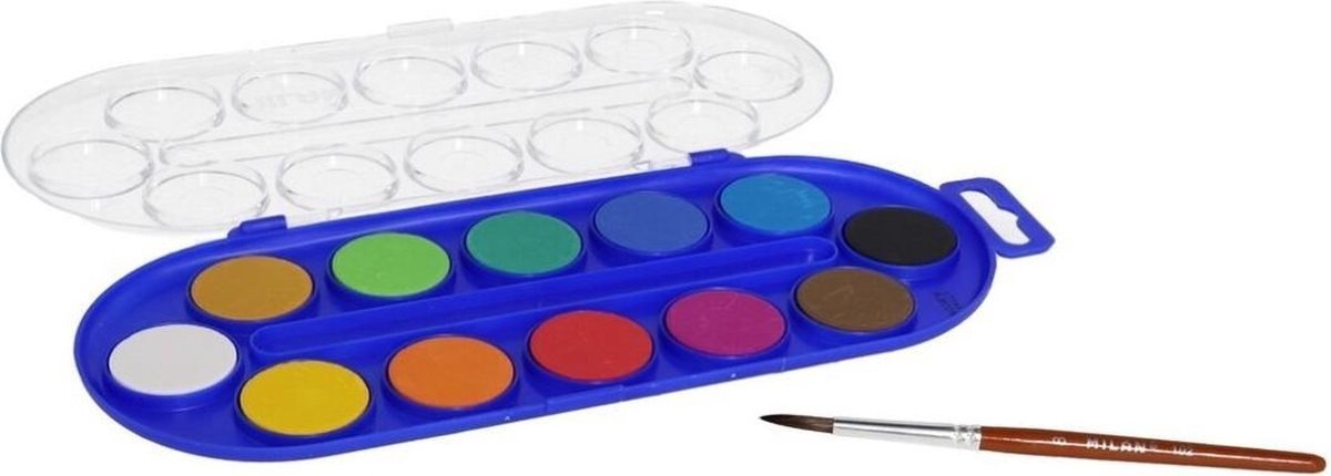 Milan Waterverfset Met Penseel Junior 13 Delig