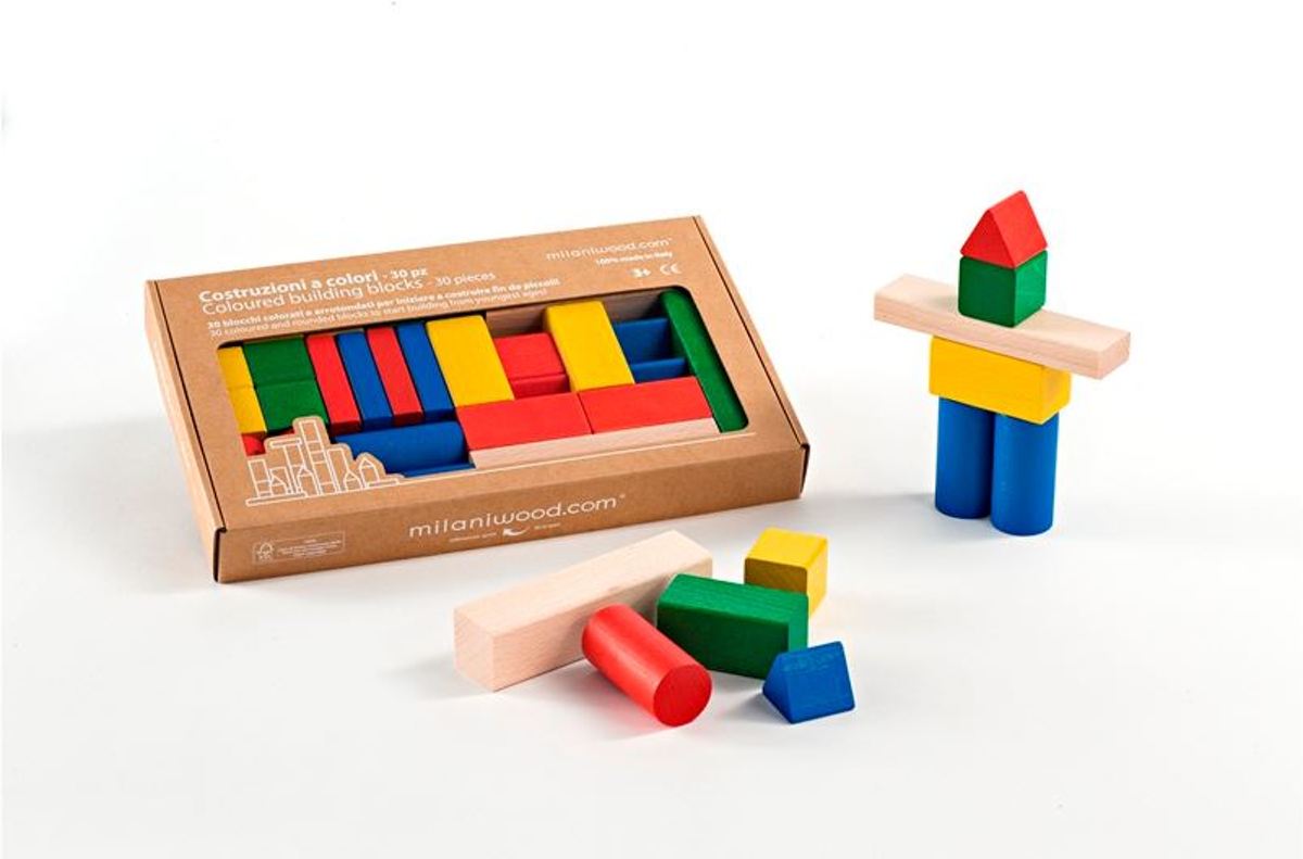 Bouwblokken Gekleurd Basis Milaniwood