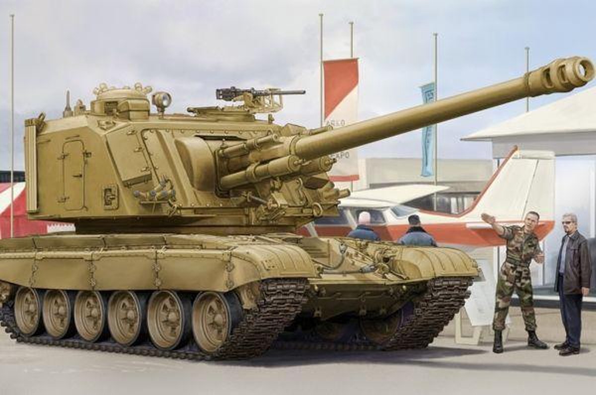 Military GCT 155mm AU-F1 SPH Based on T-72