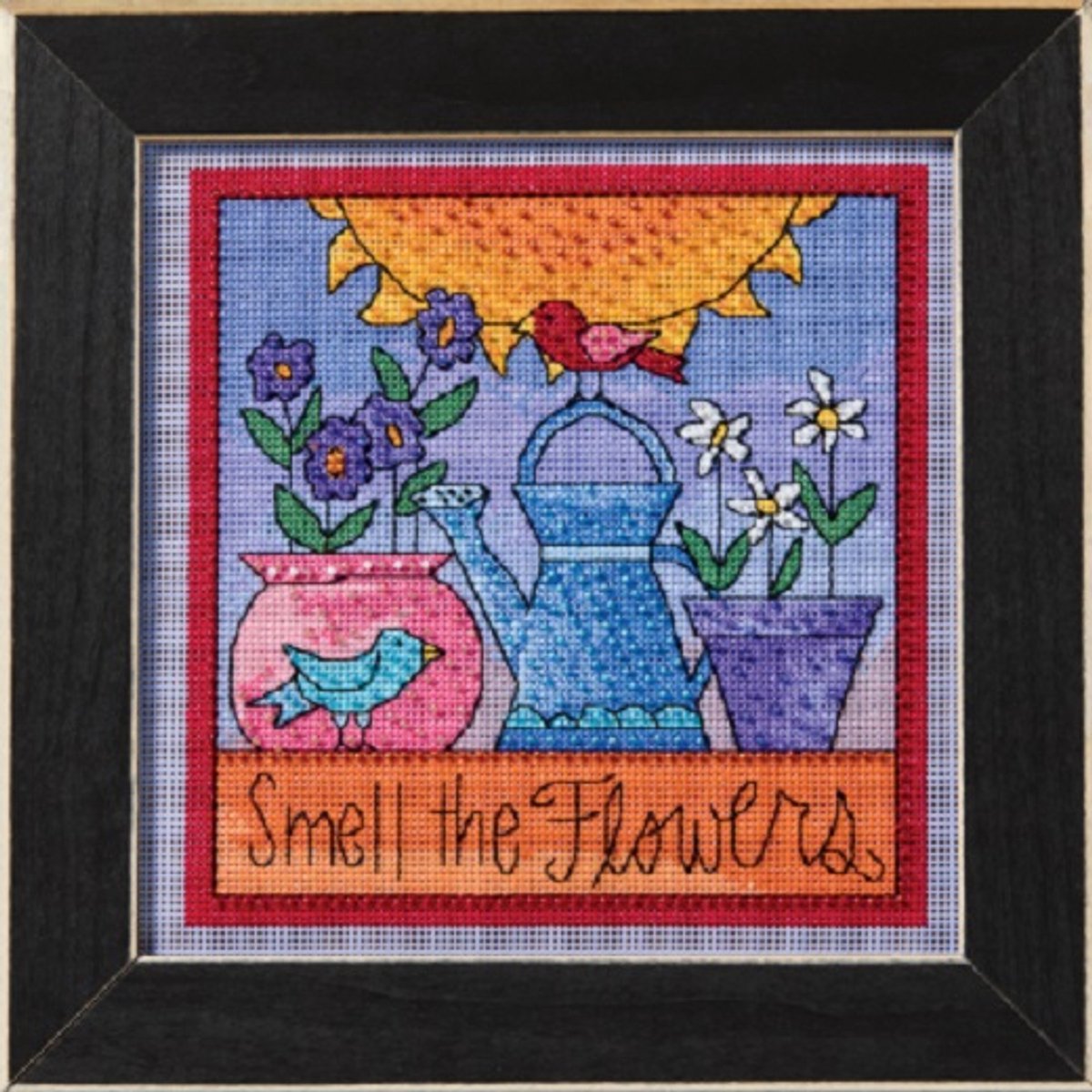 Borduurpakket - Sticks kit - Smell the Flowers - Mill Hill - met geperforeerd papier