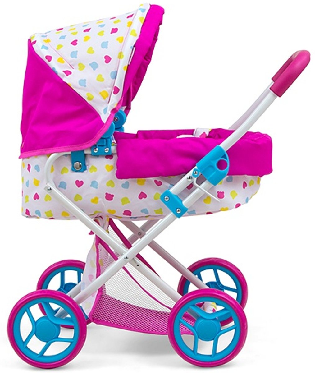 Milly Mally Poppenwagen Alice Candy 60 Cm Roze/blauw