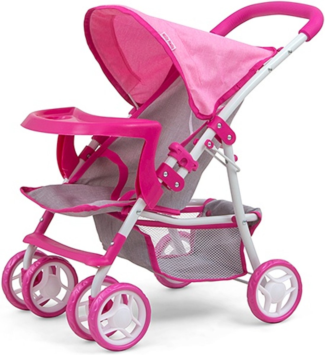 Milly Mally Poppenwagen Kate Prestige 54 Cm Roze/grijs