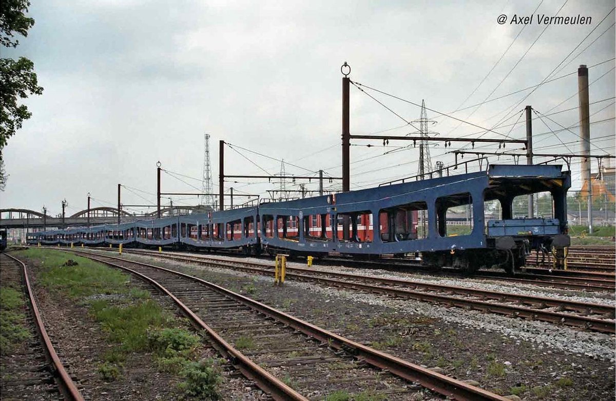 Arnold - Sncb 2-unit Dd Dev 66 Autotransporter Blue (12/21) * - ARN-HN4349 - modelbouwsets, hobbybouwspeelgoed voor kinderen, modelverf en accessoires