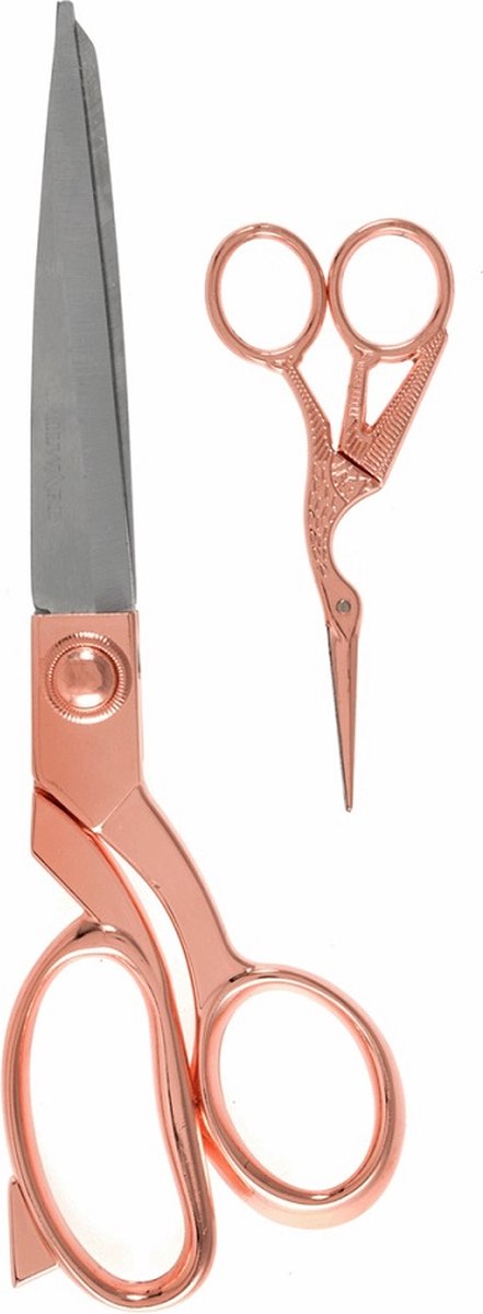Milward Set Stoffenschaar (25,5cm) & Borduurschaar (11,5cm) Rosé