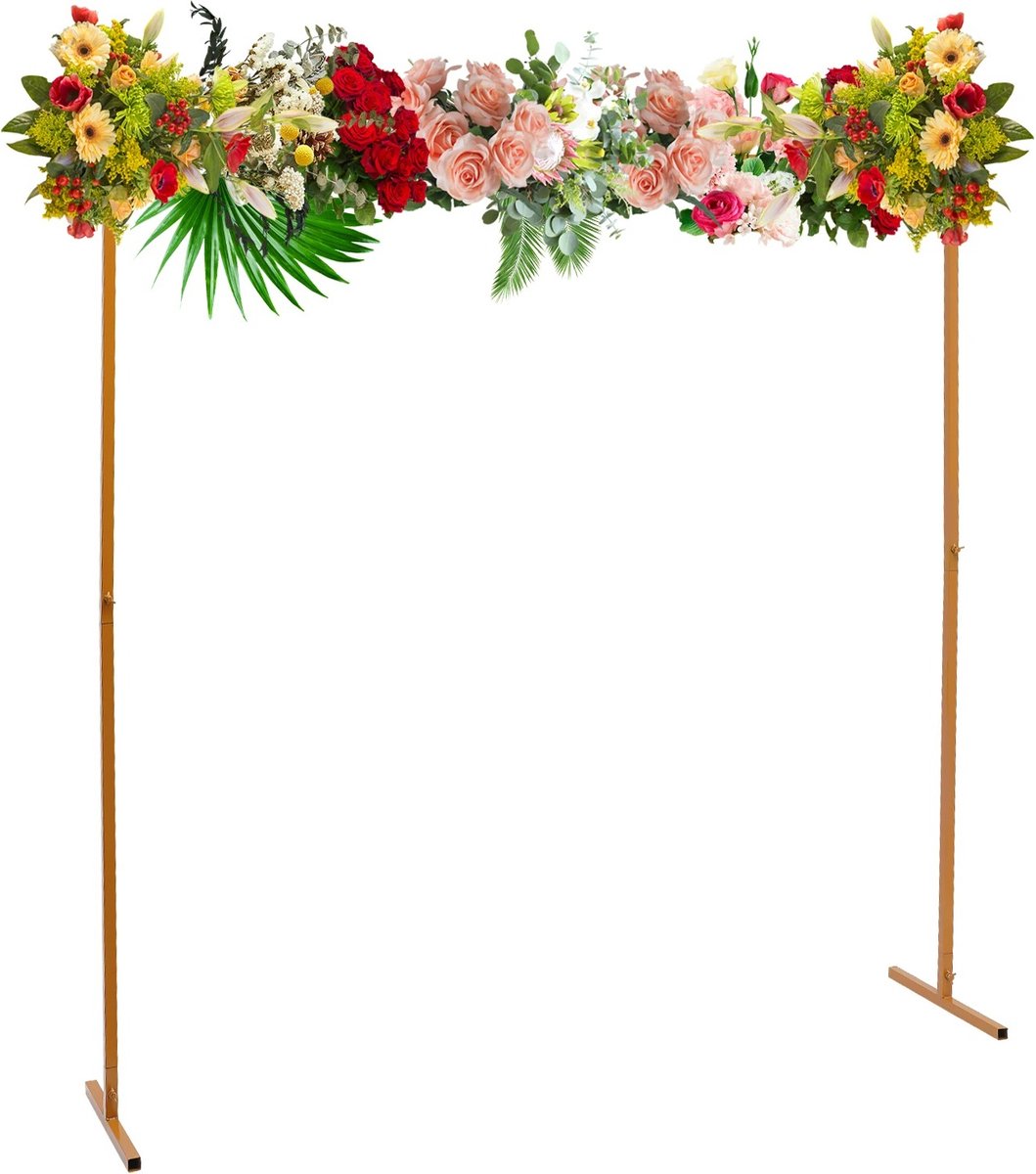 Mima® Bruiloft Decoratie - Bruiloft Boog Geel - Backdrop Frame - Trouwboog - Ballonenboog- Geel- Vierkant- Feestdecoratie- 2x2 mtr
