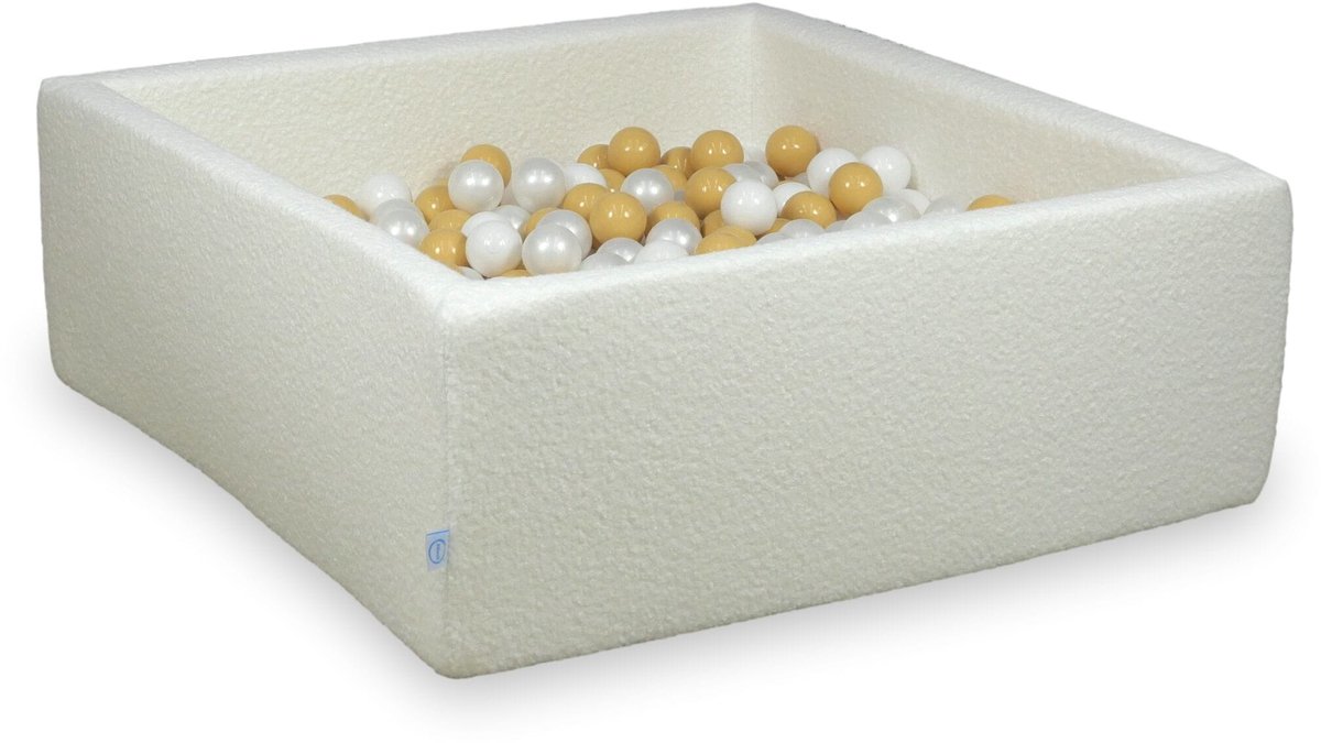 Ballenbak 110x110x40 Boucle Wit