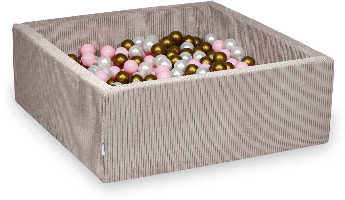 Ballenbak 110x110x40 Corduroy Licht Roze