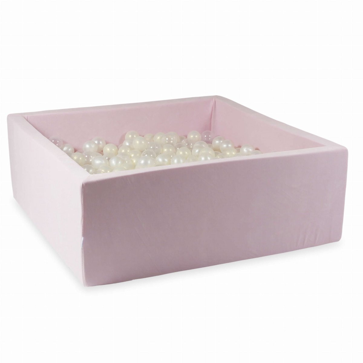 Ballenbak 110x110x40 Fluweel Zacht Lichtroze