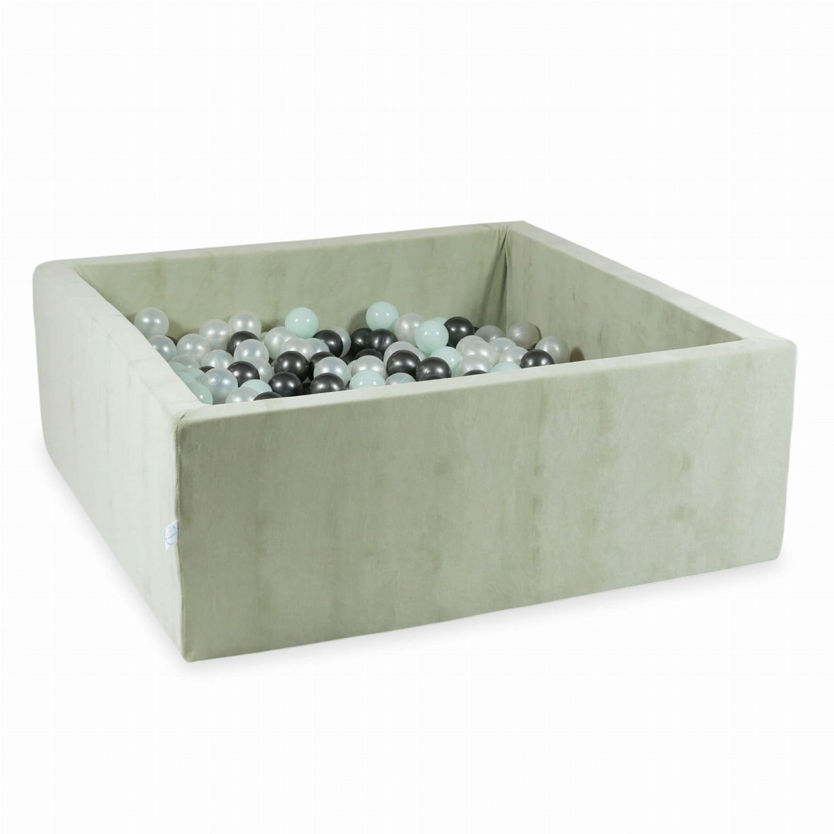 Ballenbak 110x110x40 Fluweelzacht Lichtmint