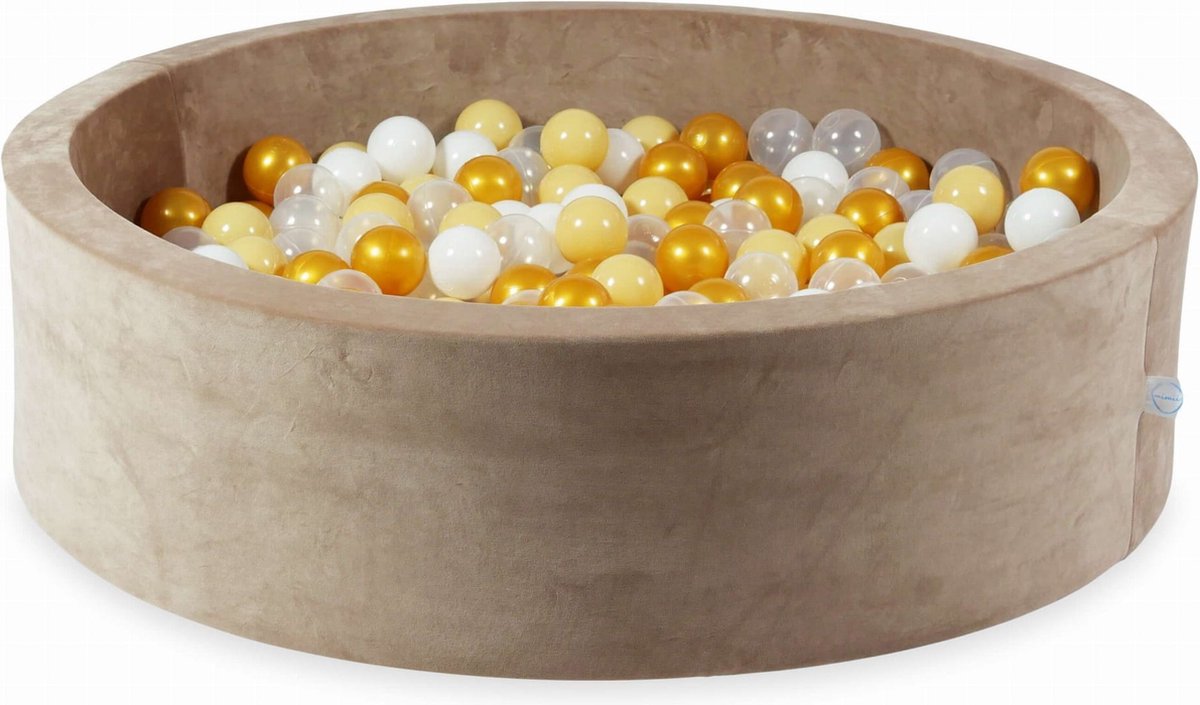 Ballenbak 110x30 Fluweelzacht Donkerbeige