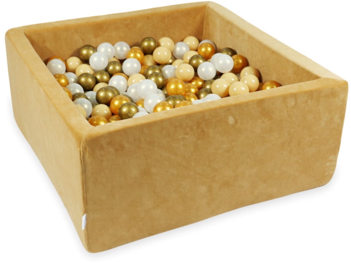 Ballenbak 90x90 Fluweelzacht Karmel