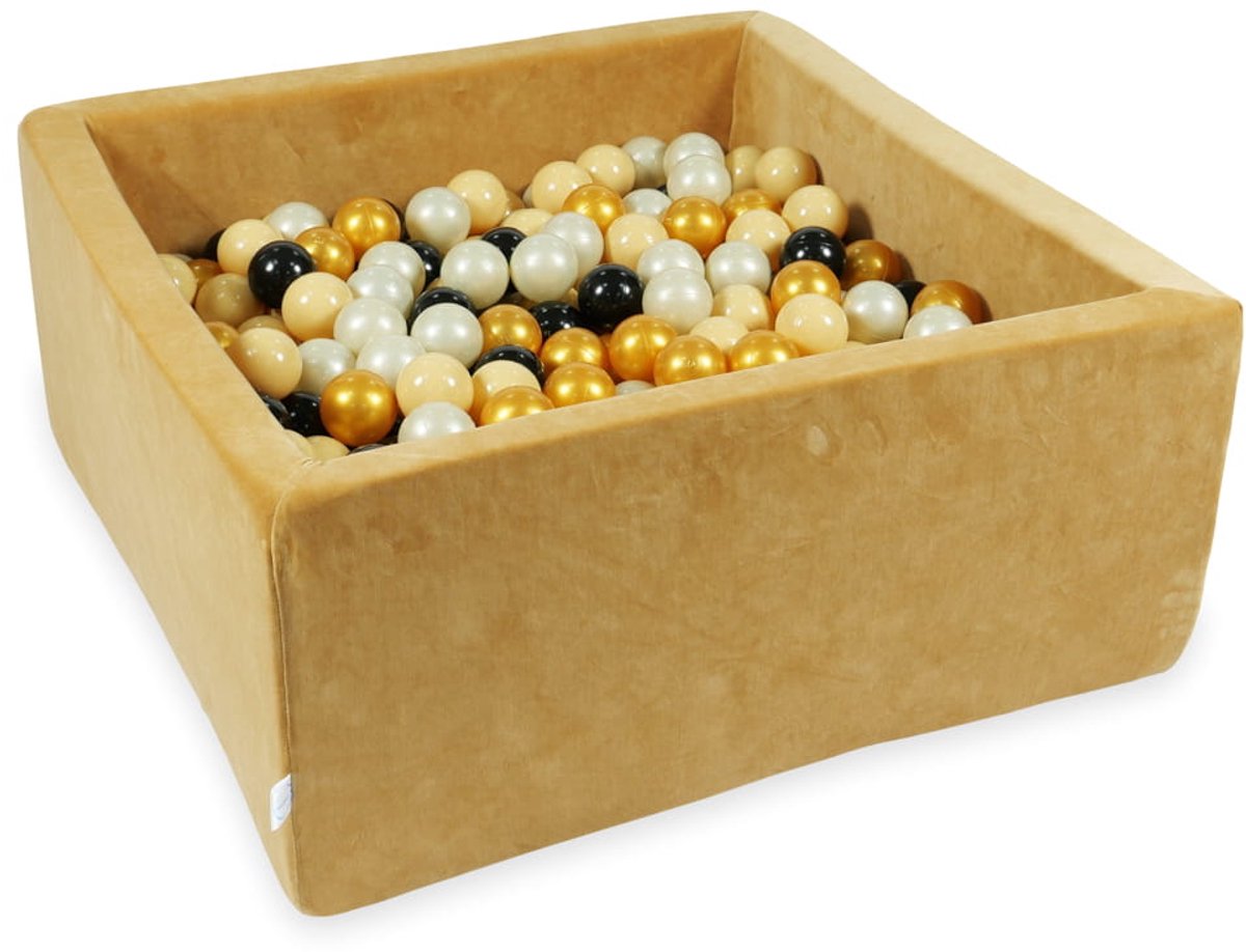 Ballenbak 90x90 Fluweelzacht Karmel