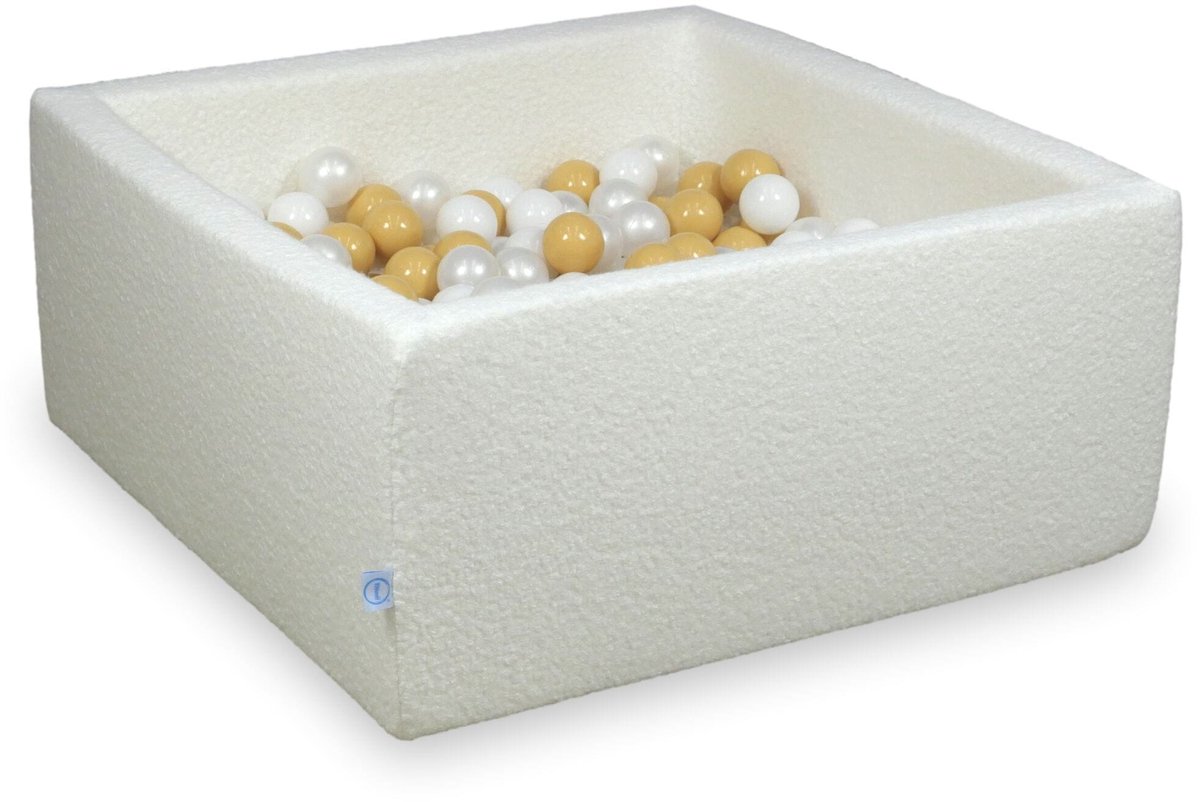 Ballenbak 90x90x40 Boucle Wit