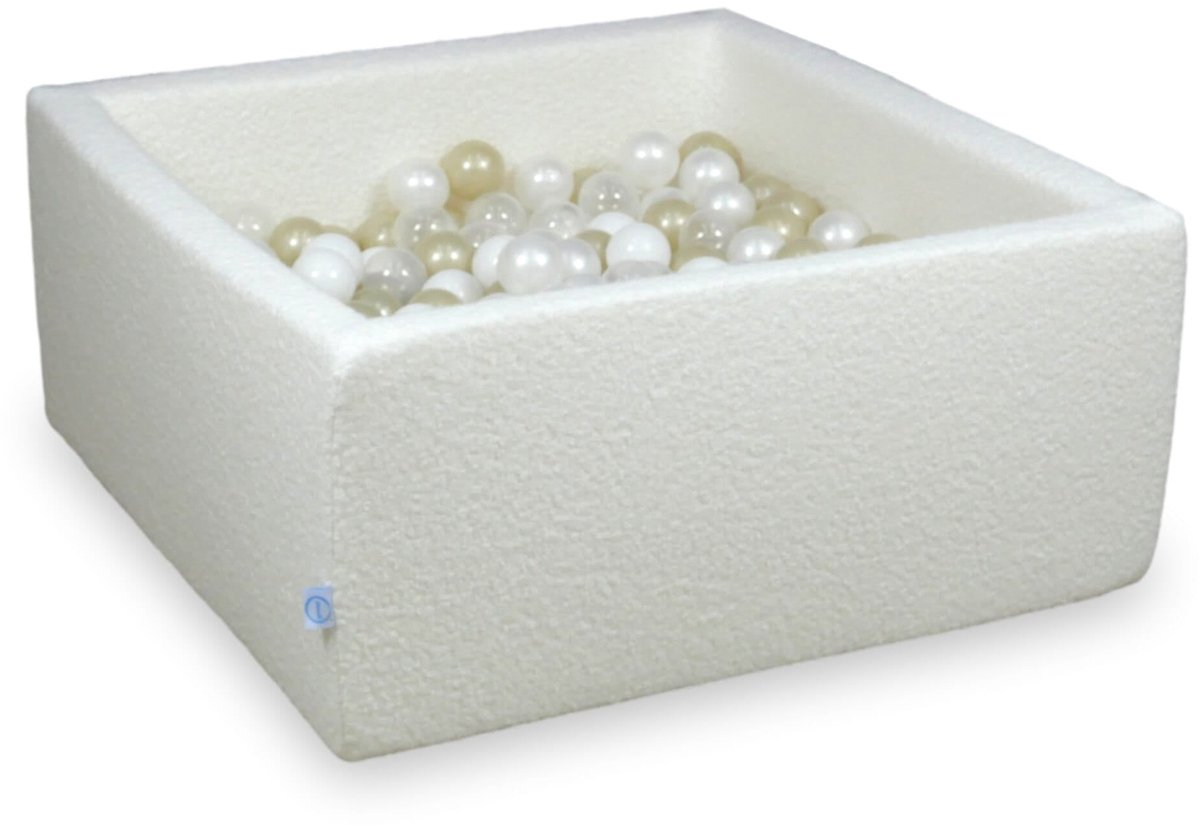 Ballenbak 90x90x40 Boucle Wit