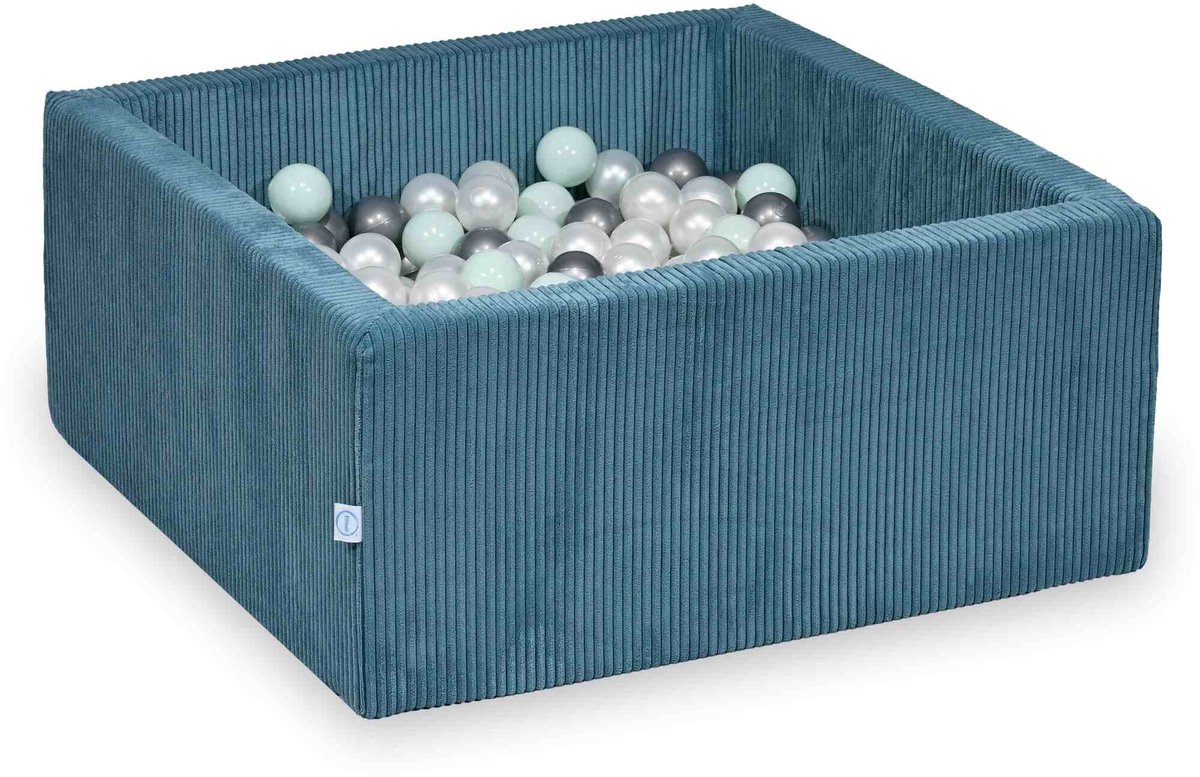 Ballenbak 90x90x40 Corduroy Blauw