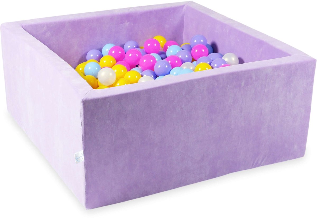 Ballenbak 90x90x40 Fluweel Zacht Paars