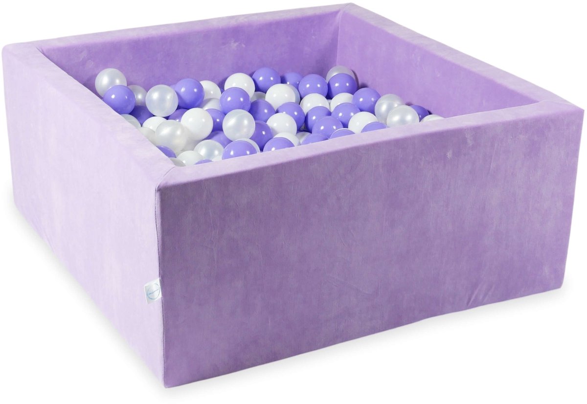 Ballenbak 90x90x40 Fluweel Zacht Paars
