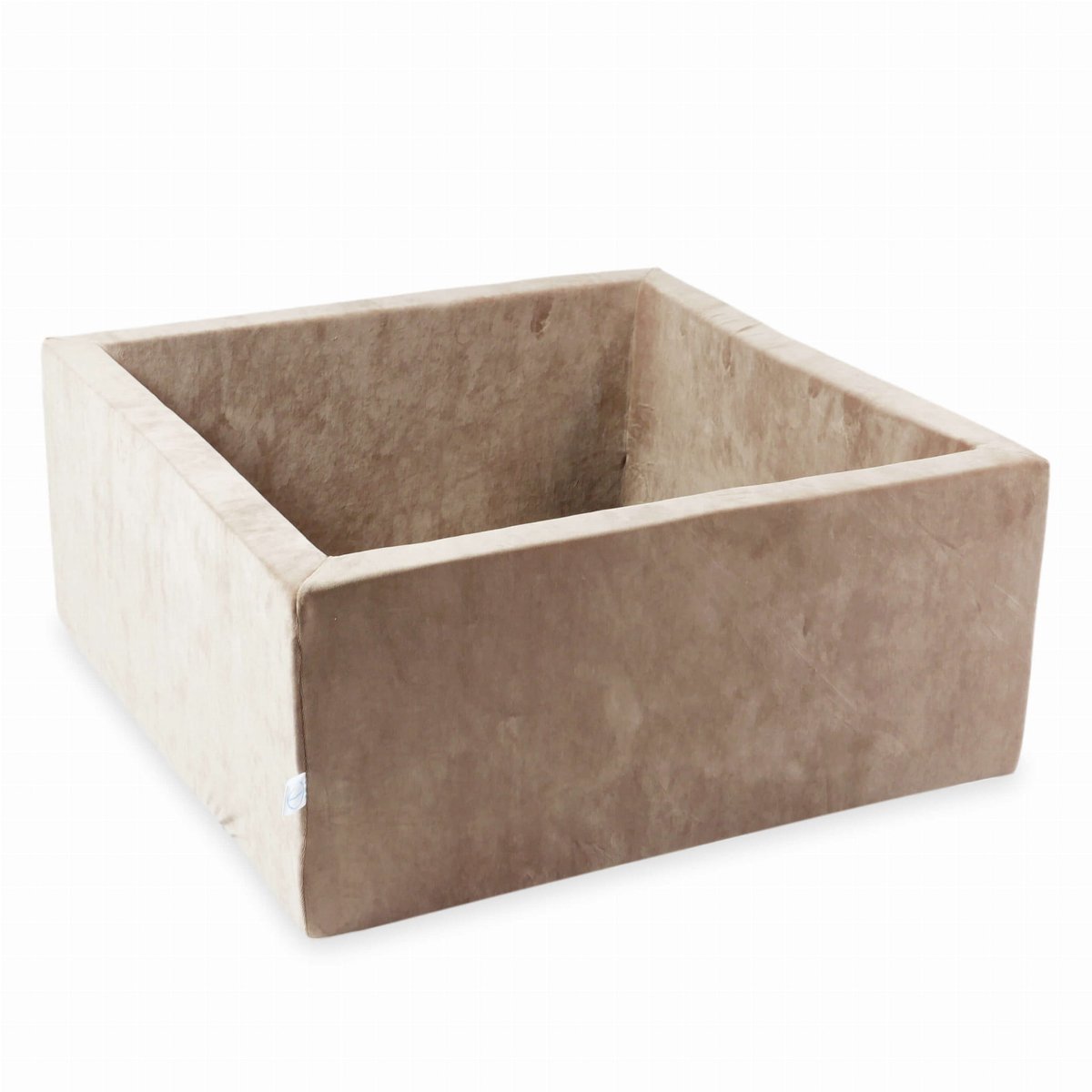 Ballenbak 90x90x40 Fluweelzacht Donkerbeige
