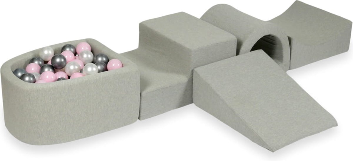 Foam speelset met brug en met microballenbad