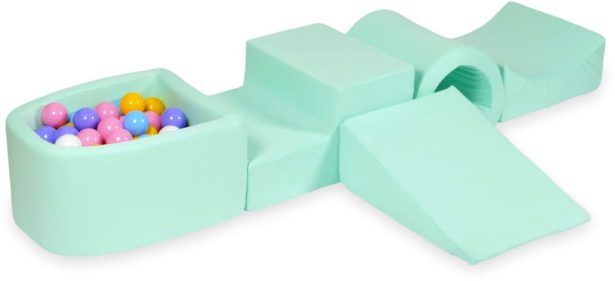 Foam speelset met brug en met microballenbad