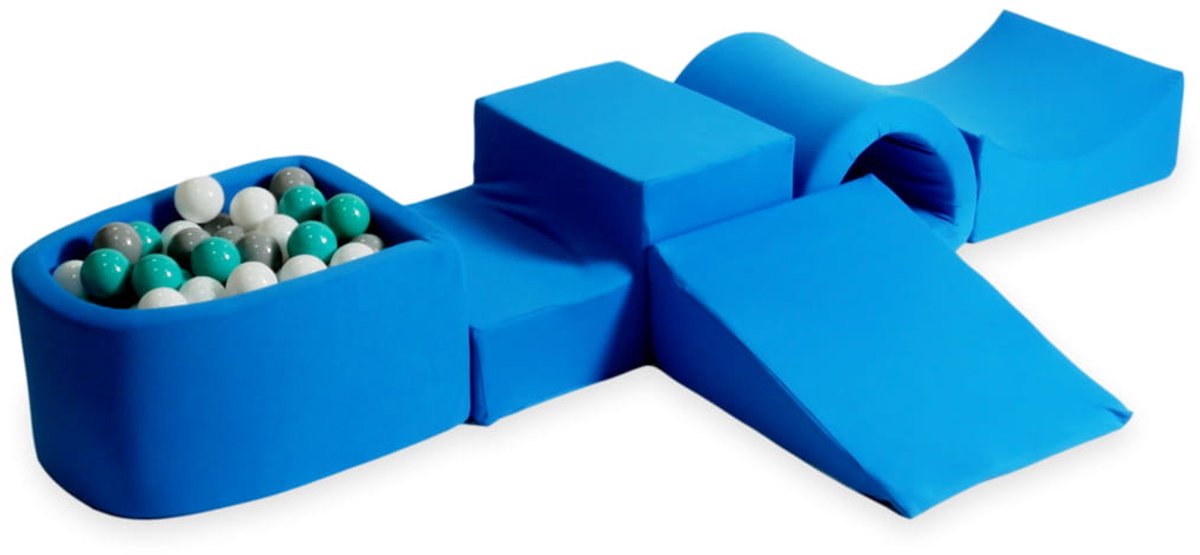 Foam speelset met brug en met microballenbad