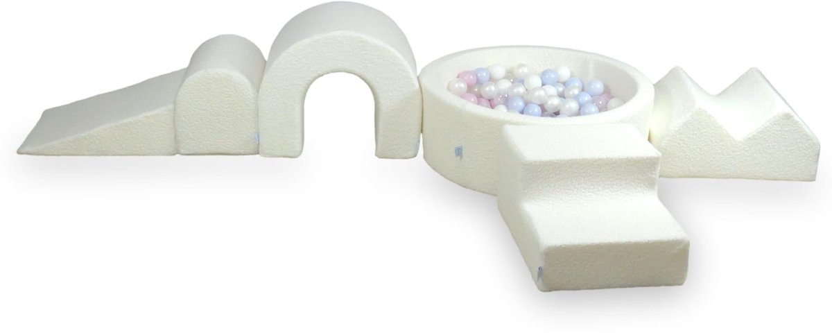 Foam speelset met rond ballenbad + 5 elementen