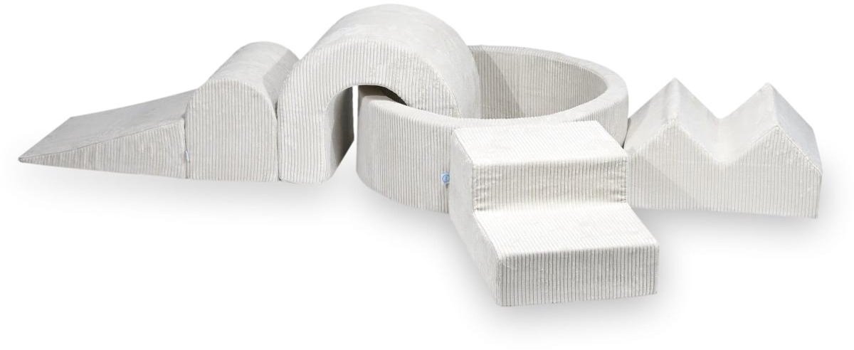 Foam speelset met rond ballenbad 90x30 Corduroy + 5 elementen