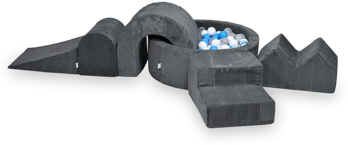 Foam speelset met rond ballenbad 90x30 Corduroy + 5 elementen