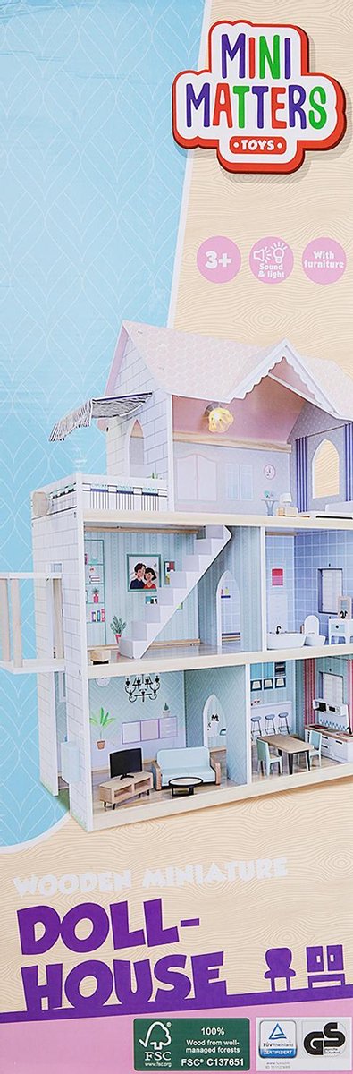Mini Matters houten poppenhuis