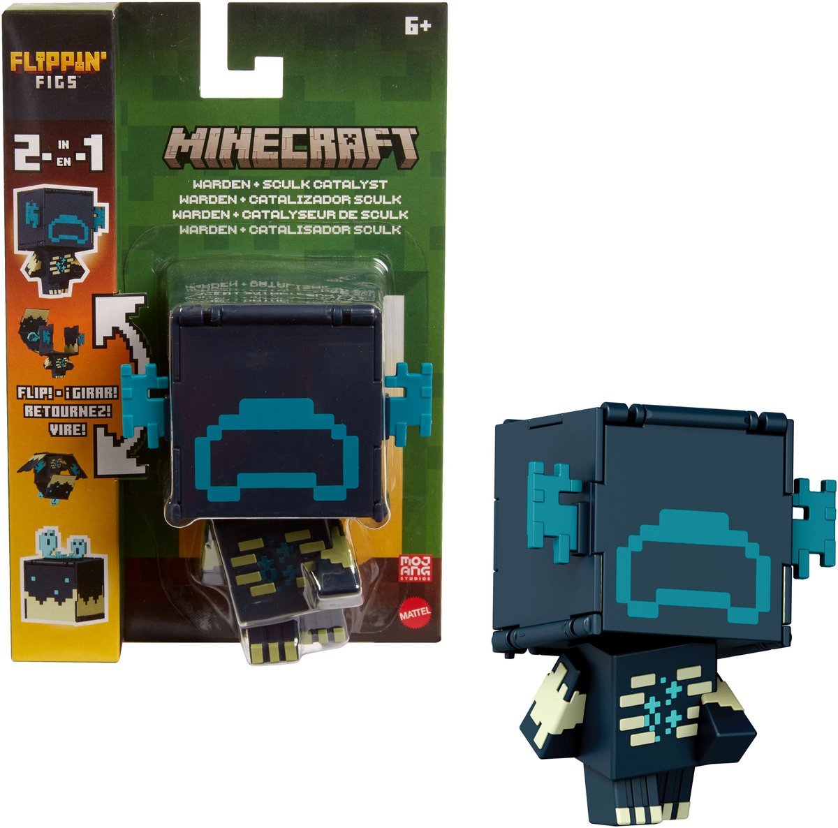 Minecraft Flippin Figs Warden + Sculk Catalyst, 6 jaar, Minecraft, Meerkleurig, Kunststof
