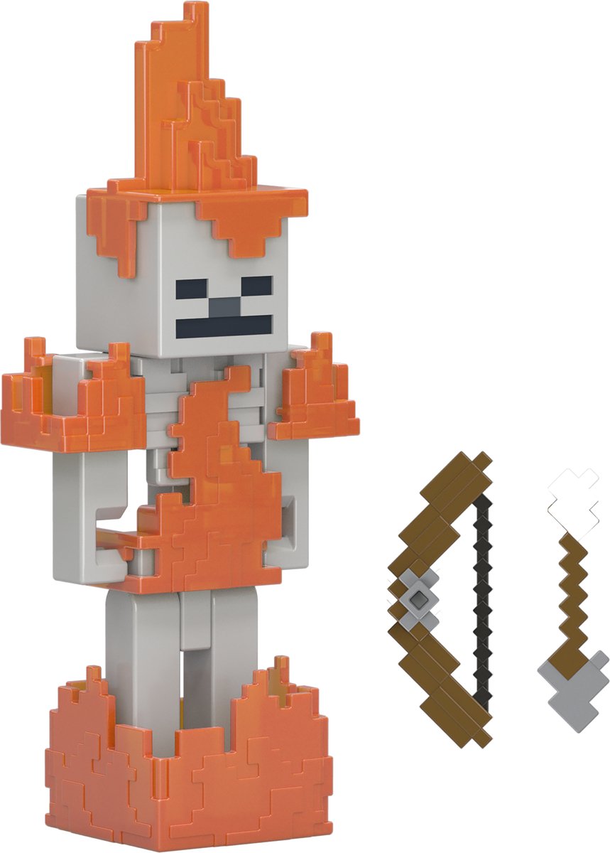 Minecraft Skeleton Core Figure, 6 jaar, Minecraft, Meerkleurig, Kunststof
