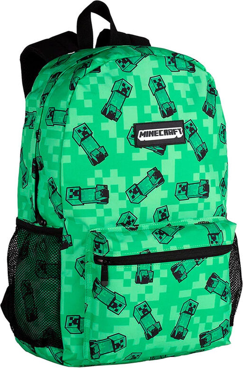 Minecraft rugtas 45 cm - Creeper - Groen