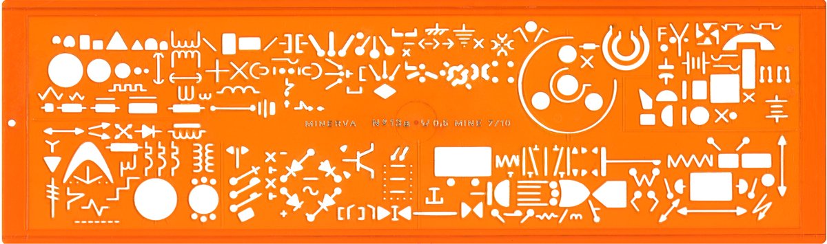 MINERVA Lettersjabloon Electrographe 13 A NF norm