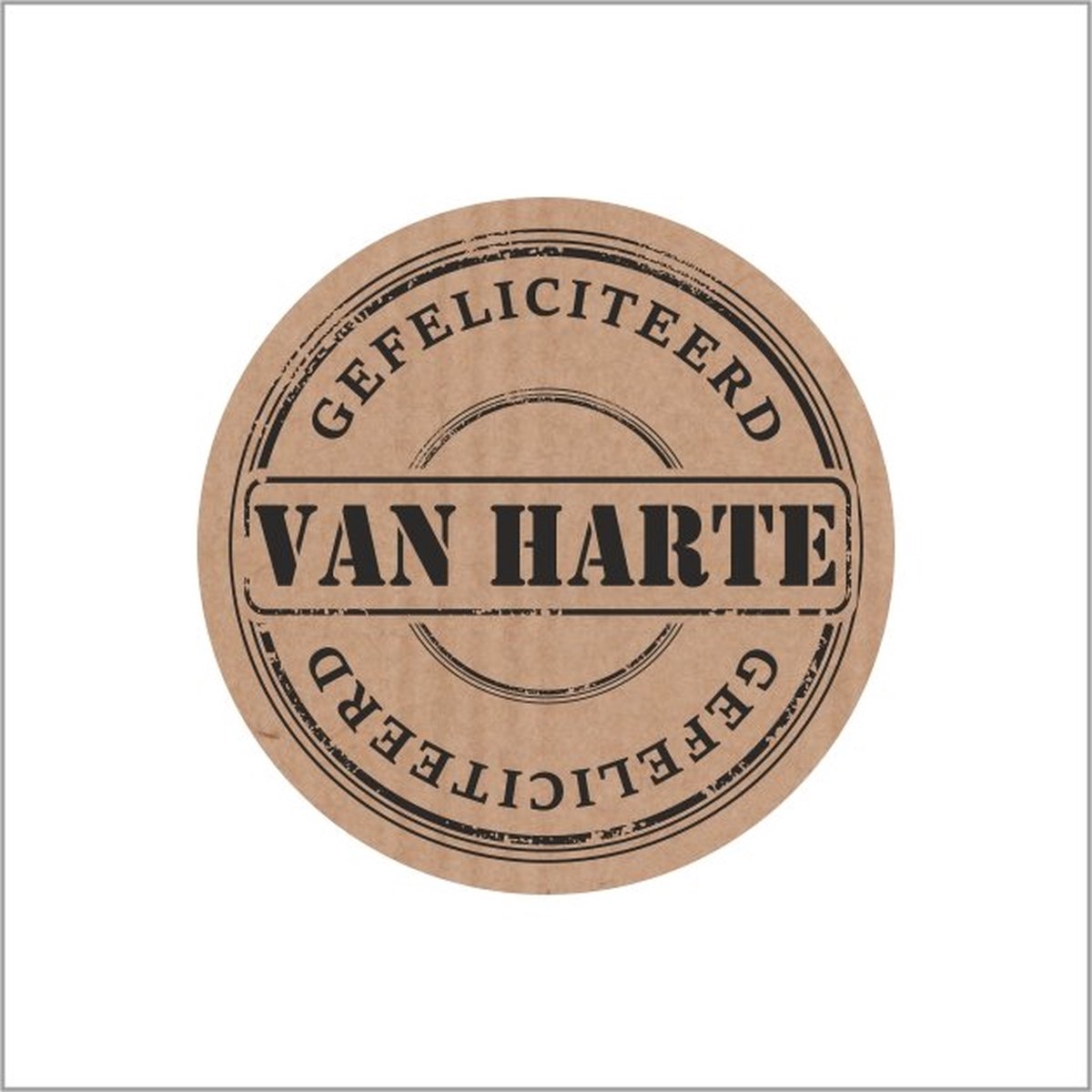 Etiket - Sticker - van harte