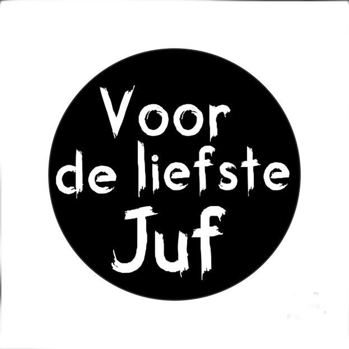 Stickers - Zwart Wit - Liefste Juf/ Schooljaar - 12 stickers