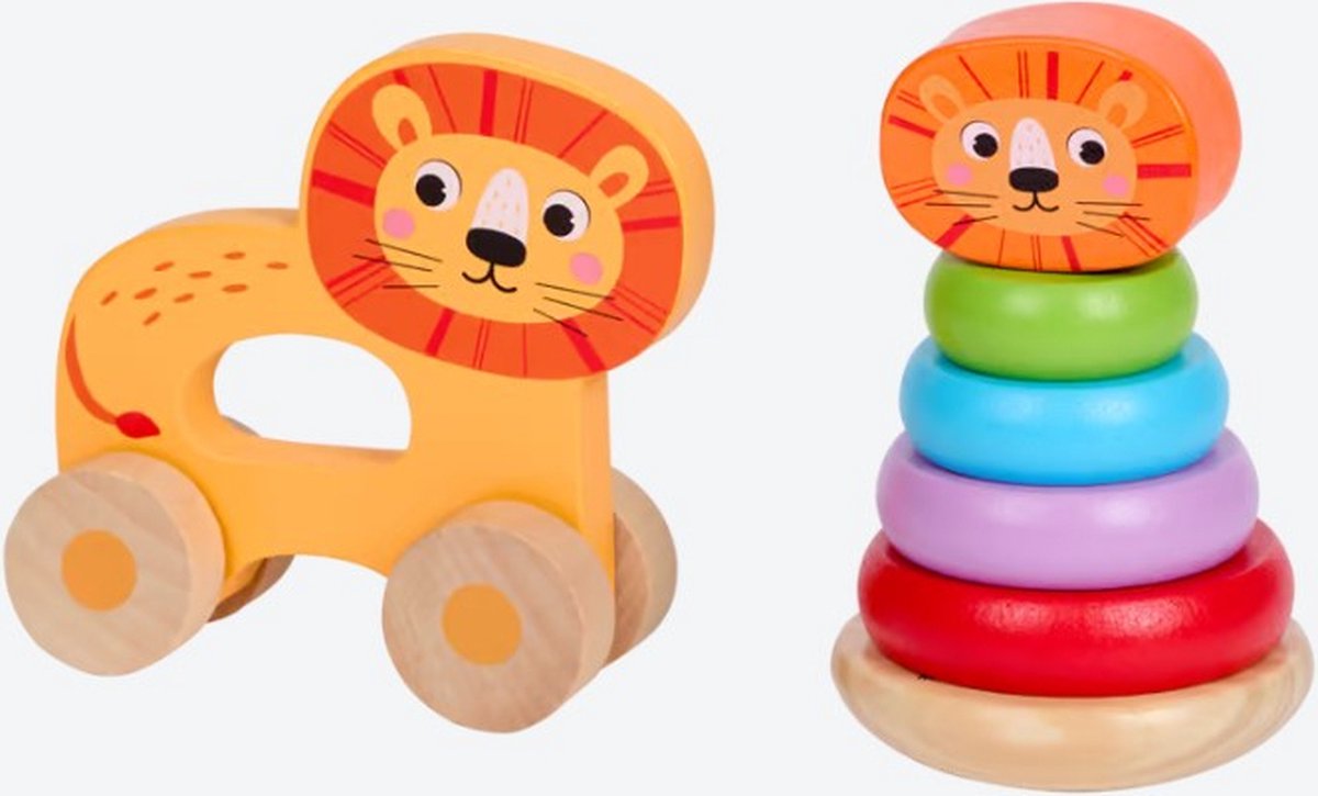 Mini Matters Houten Stapeltoren Leeuw